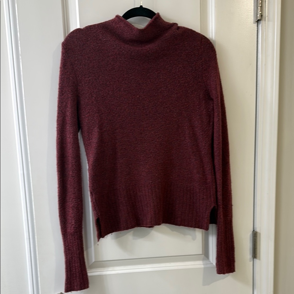 Madewell Red Turtleneck Sweater Fine Knit